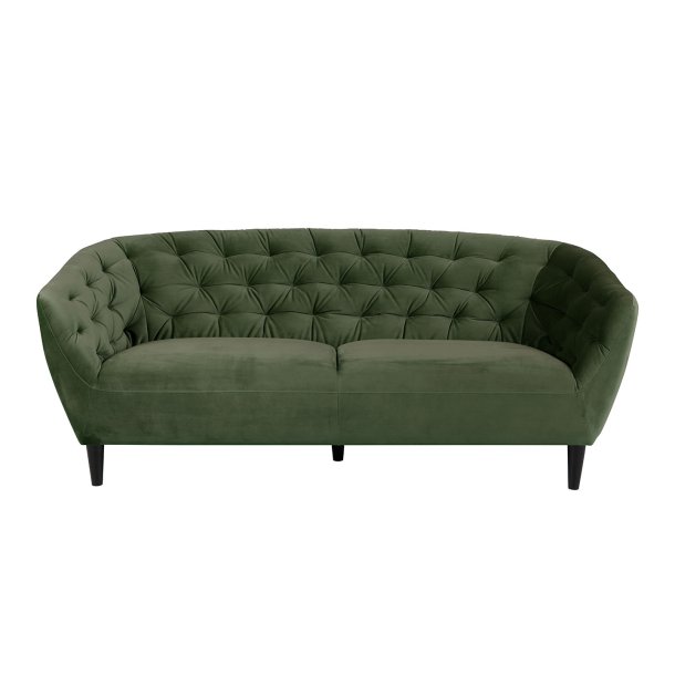 Rita Sofa 3 Personen tannengrn, Gummibaum schwarz.