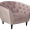 Rian Sessel in rosa mit schwarzen Beinen.