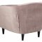Rian Sessel in rosa mit schwarzen Beinen.
