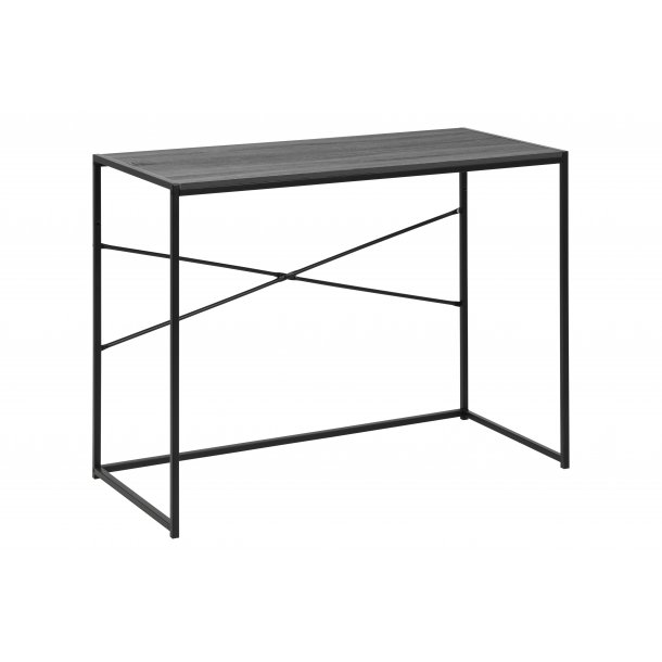 Sea skrivebord sort ask dekor, metal sort.