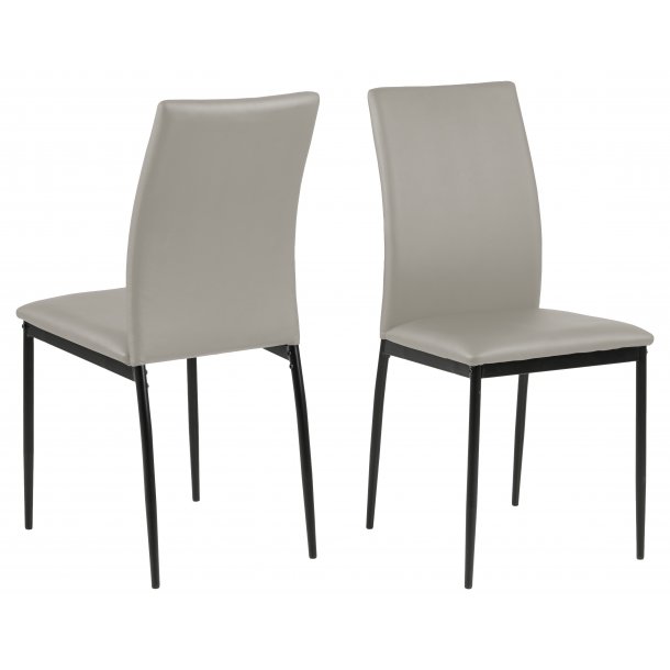 Des Esszimmerstuhl taupe.