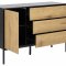 Sea Sideboard 1 Tr und 3 Schubladen, schwarz.