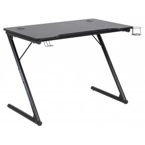 Trops Schreibtisch für Gamer mit Getränkehalter schwarz.