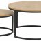 Spiro soffbord 50 cm, set med 2, ek.
