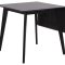 Roxby spisebord inkl. 1 tillgsplade 40cm sort.