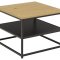 Gila sofabord 55x55x42cm, 1 hylde,  eg dekor.