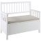 Aster bnk med kudde vit, beige.