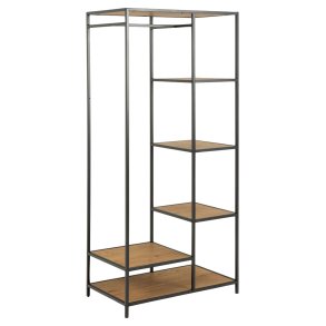 Sea Wschestnder 1 Kleiderstange, 5 Einlegebden schwarz, natur.