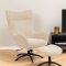 Talgarth Sessel Relaxsessel mit Hocker cremefarben, schwarz.