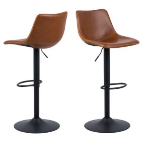 Oregon barstol med trompetfot, beige kontrastsm, brun, svart.