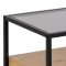 Randolf nattduksbord 1 hylla, 1 lda, glas rgfarvet, vild ek dekor.