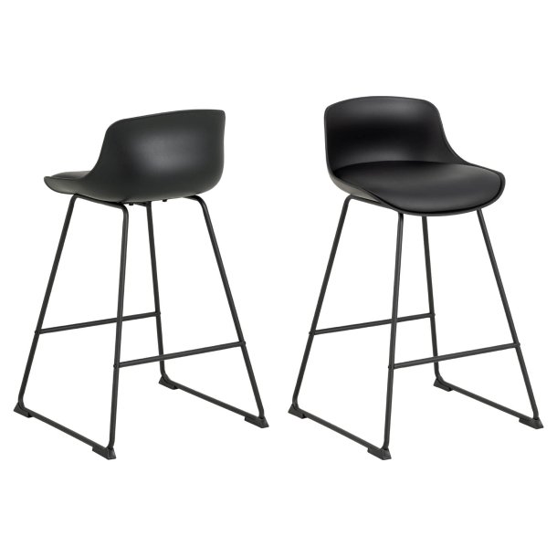 Tina barstol PU kunstskinn svart.