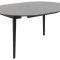 Montreux Esstisch 115/154cm inkl. Zusatzplatten schwarz.