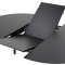 Montreux Esstisch 115/154cm inkl. Zusatzplatten schwarz.