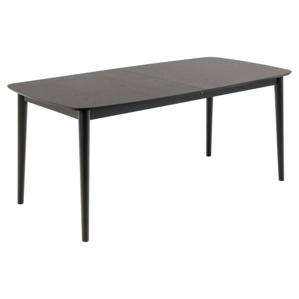 Montreux Esstisch 90x180/219cm inkl. Zusatzplatten schwarz.