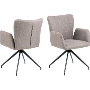 Laura Esszimmerstuhl mit Armlehne braun.