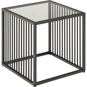 Strington sofabord hjrnebord 40x40x40cm glas, gr.