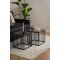 Strington sofabord sidebord marmor dekor sort.