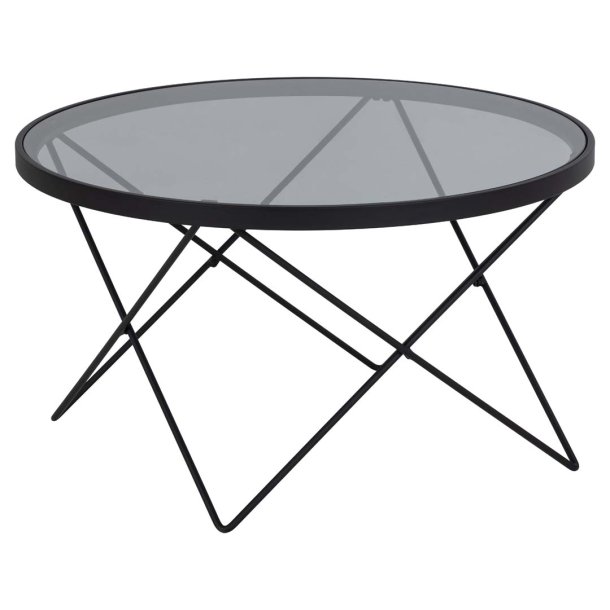 Cuxton Couchtisch Glas 80cm grau.