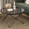 Cuxton Couchtisch Glas 80cm grau.