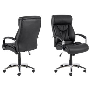 Benson kontorstol PU kunstlder sort.