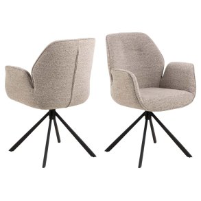 Aura matstol med armstd beige.