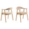 Addi spisestuestoler med armlener beige.