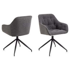 Brooke matstol med armstd snurrfunktion mrkgr.