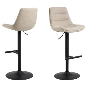 Adisa barstol hydejusterbar dreiefunksjon beige.