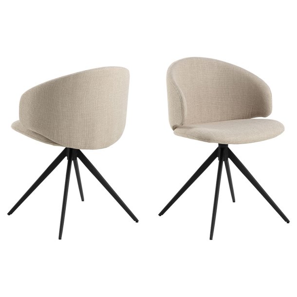 Ella Esszimmerstuhl Drehfunktion beige.
