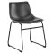 Oregon chaise de salle  manger Simili cuir PU noir.