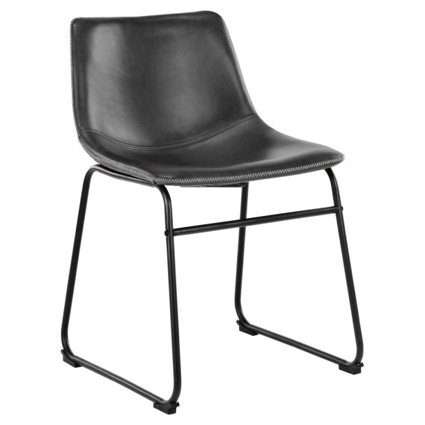 Oregon chaise de salle  manger Simili cuir PU noir.
