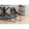 Oregon chaise de salle  manger Simili cuir PU noir.