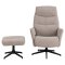 London ftlj recliner med fotpall boucl beige.