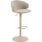 Ella tabouret de bar fonction pivotante et v�rin � gaz boucl� beige.