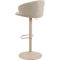 Ella tabouret de bar fonction pivotante et v�rin � gaz boucl� beige.