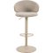 Ella tabouret de bar fonction pivotante et v�rin � gaz boucl� beige.