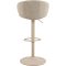 Ella tabouret de bar fonction pivotante et v�rin � gaz boucl� beige.