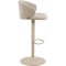 Ella tabouret de bar fonction pivotante et v�rin � gaz boucl� beige.