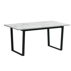 Amble spisebord 90x160cm hvit marmor print.