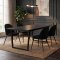 Tilst Essgruppe Tisch schwarz Marmor Print 90x160 4 St�hlen Velour schwarz.