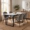 Tilst Essgruppe Tisch wei� Marmor Print 90x160 4 St�hlen Velour grau.