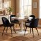 Carry Essgruppe Tisch �110cm, 4 St�hlen Velour schwarz.