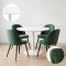 Carry Essgruppe Tisch �110cm, 4 St�hlen Velour gr�n.