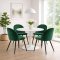 Carry Essgruppe Tisch �110cm, 4 St�hlen Velour gr�n.