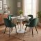 Carry Essgruppe Tisch �110cm, 4 St�hlen Velour gr�n.