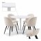 Carry Essgruppe Tisch �110cm, 4 St�hlen Samt beige.