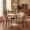 Carry Essgruppe Tisch �110cm, 4 St�hlen Samt beige.