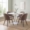 Carry ensemble pour salle � manger table �110 cm, 4 chaises boucl� marron.