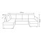 Stefan Canap�-lit avec chaise longue c�t� droit, gris.